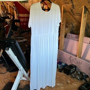 White cotton maxi